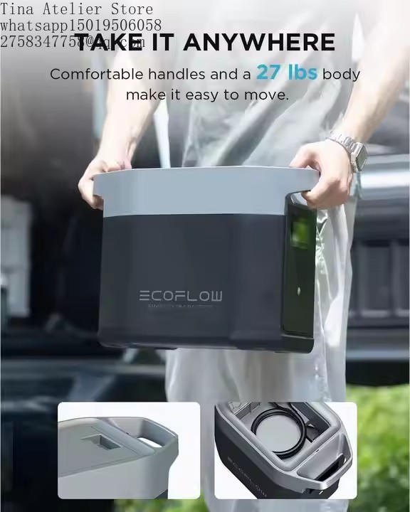 Portable Power Station - สำหรับแบตเตอรี่เสริมของสถานีพลังงานแบบพกพา EcoFlow Delta2 ดีไซน์ใหม่ อินเวอร์เตอร์คลื่นไซน์บริสุทธิ์ คอนโทรลเลอร์