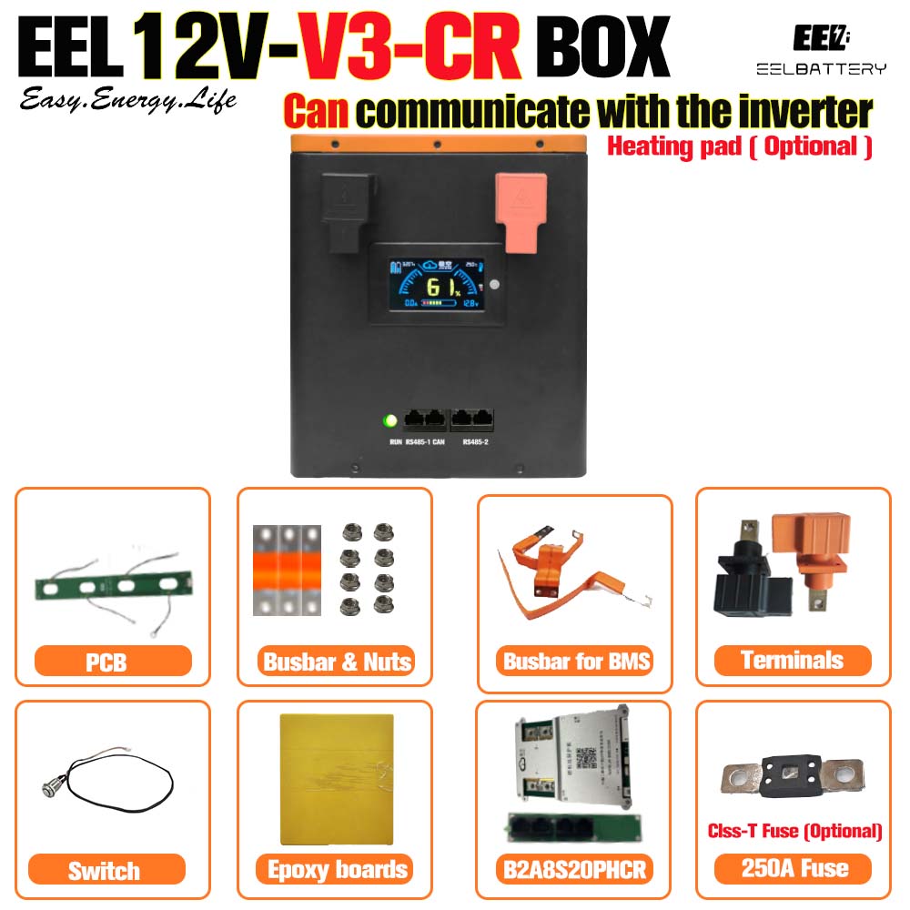 Lithium Battery 12V - กล่องแบตเตอรี่ลิเธียมไอออน DIY 12V 4S1P แบบ EU
