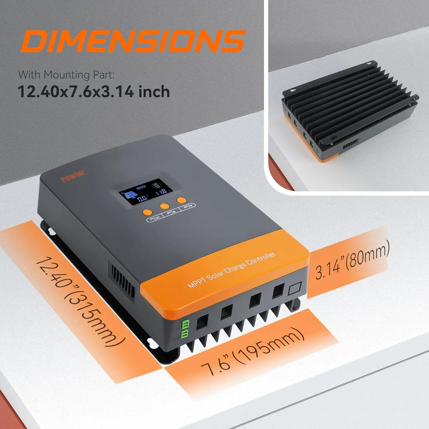 Charge Controller Solar - PowMr ขายดี ตัวควบคุมการชาร์จแบตเตอรี่ 12V 24V 48V