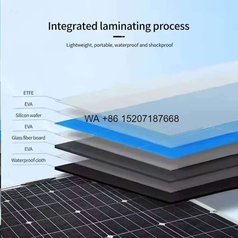 Solar Panel 200W - แผงโซลาร์เซลล์แบบยืดหยุ่น Wmwmnu สำหรับ Hengli 200W สำหรับหลังคา