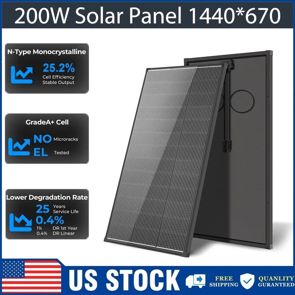 Solar Panel 200W - แผงโซลาร์เซลล์ AeternaSol 400W 200W 18V ชนิด