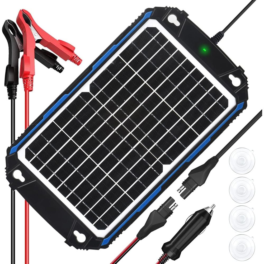 Solar Panel - เครื่องชาร์จแบตเตอรี่พลังงานแสงอาทิตย์ 12W 12V กันน้ำ & Maintainer