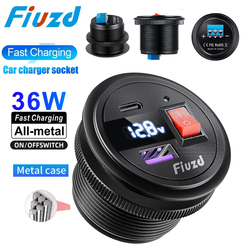 Energy Monitor Meter - 12v ยานยนต์ usb 24v ซ็อกเก็ต usb