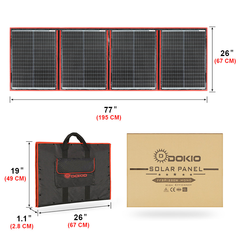 แผงโซลาร์เซลล์แบบพับได้ยี่ห้อ  - Solar Panel 200W บทวิจารณ์และราคา