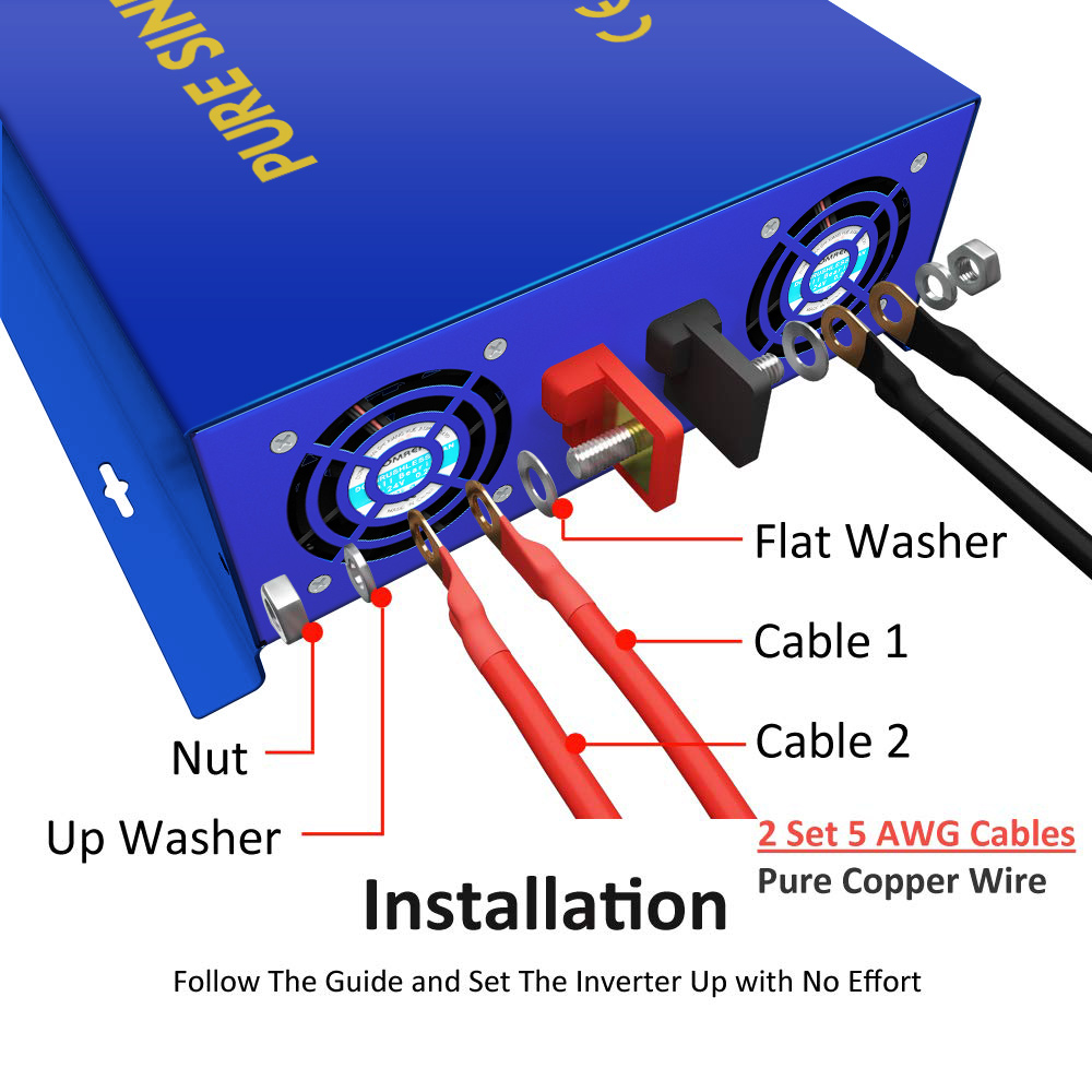 อินเวอร์เตอร์ WZRELB 3000W สำห - Power Inverter บทวิจารณ์และราคา