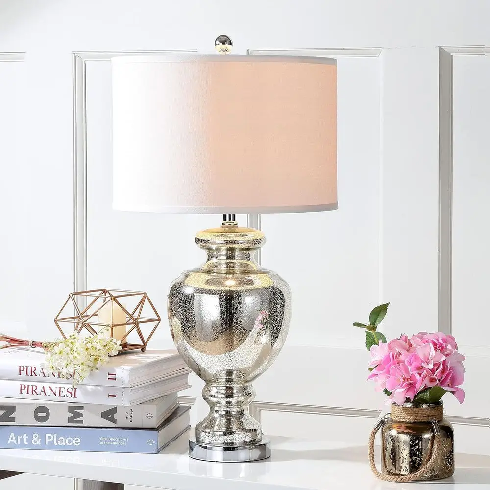 โคมไฟตั้งโต๊ะกระจกสีเงินเมอร์ค - Solar Lamp บทวิจารณ์และราคา