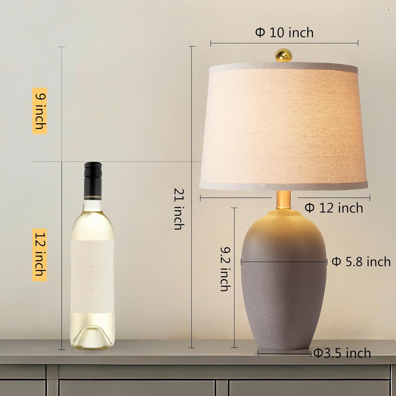 ชุดโคมไฟตั้งโต๊ะเซรามิกสไตล์ฟา - Solar Lamp บทวิจารณ์และราคา