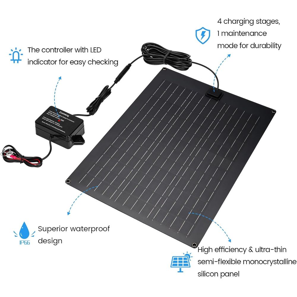เครื่องชาร์จแบตเตอรี่พลังงานแส - Solar Panel บทวิจารณ์และราคา