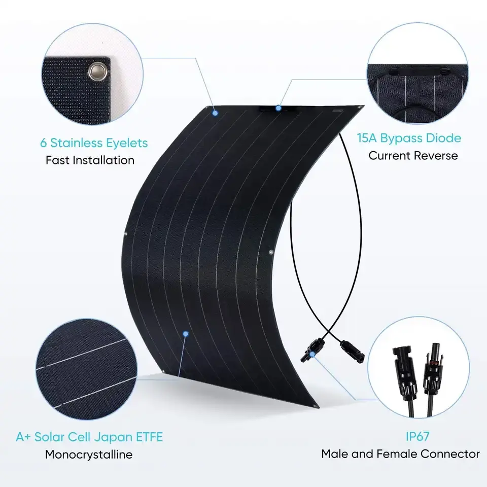 แผงโซลาร์เซลล์แบบยืดหยุ่นชนิดโ - Solar Panel บทวิจารณ์และราคา