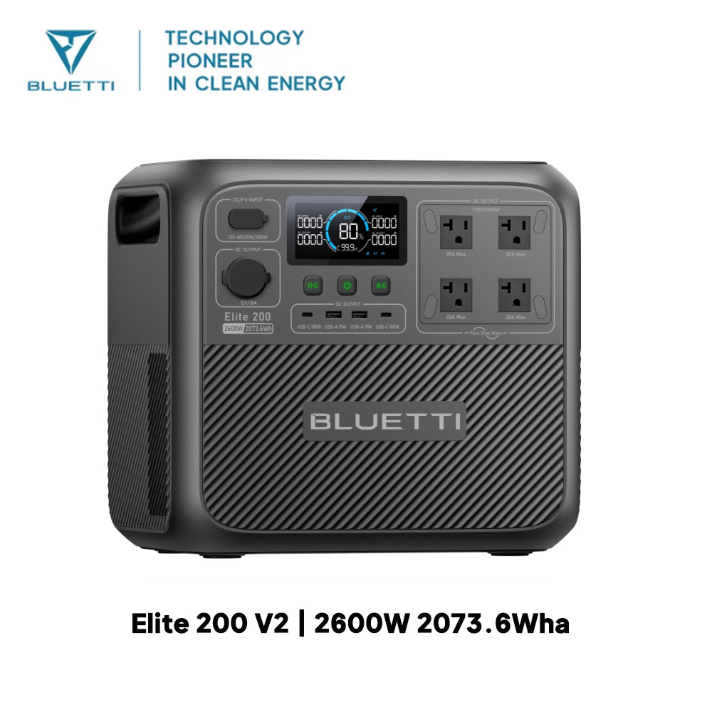 【รีนิว】BLUETTI Elite 200 V2 สถ - Outdoor Power Station บทวิจารณ์และราคา