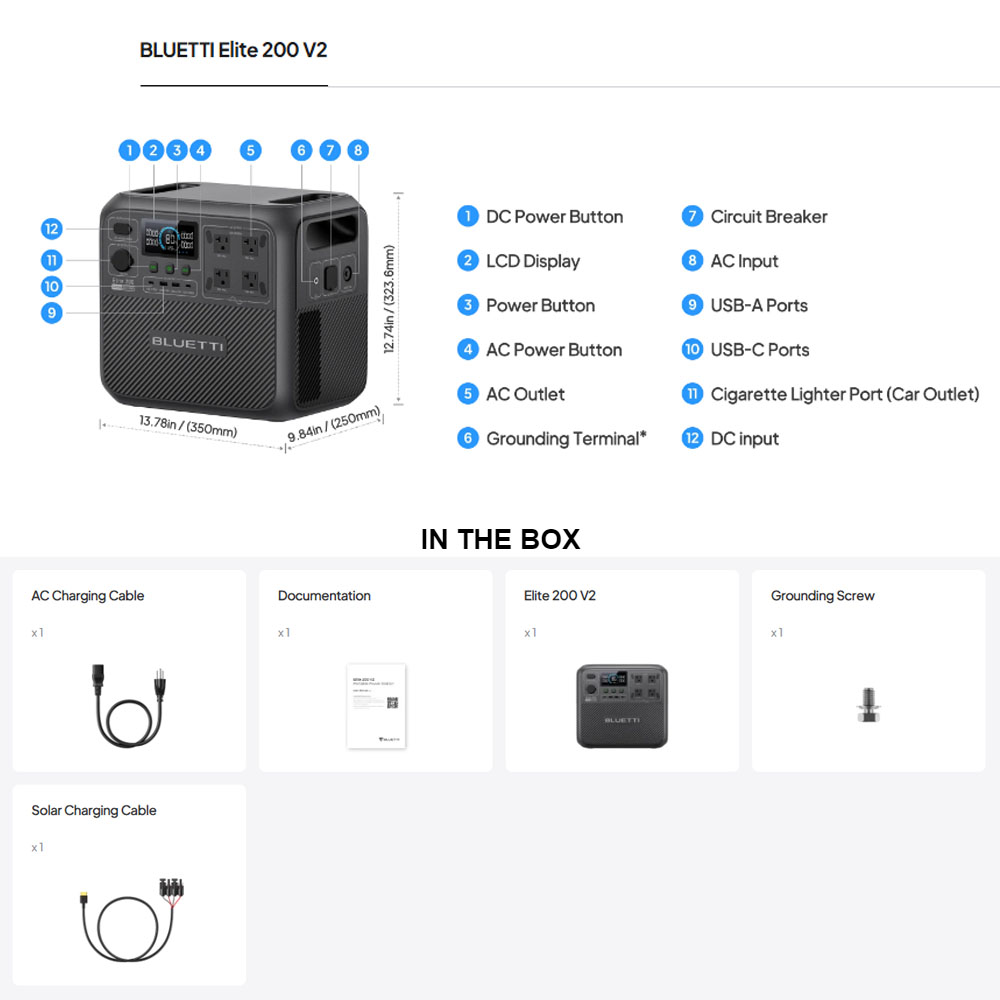 【รีนิว】BLUETTI Elite 200 V2 สถ - Outdoor Power Station บทวิจารณ์และราคา