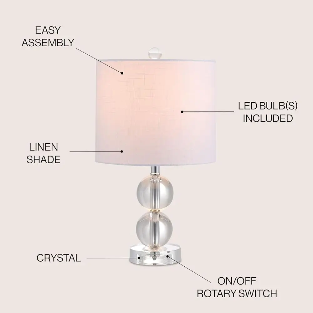 โคมไฟตั้งโต๊ะทรงกลมคริสตัลใส 1 - Solar Lamp บทวิจารณ์และราคา