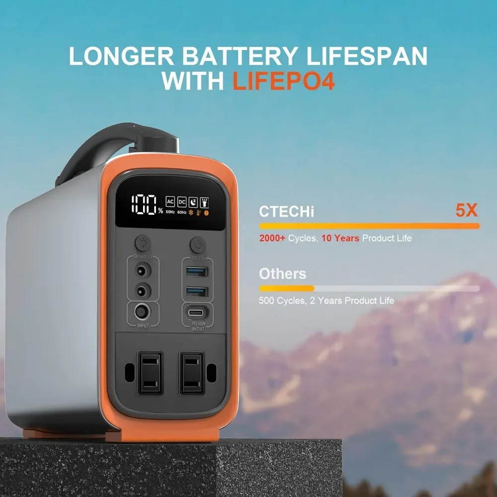 320Wh Lifepo4 แบบพกพา Power St - Solar Generator บทวิจารณ์และราคา